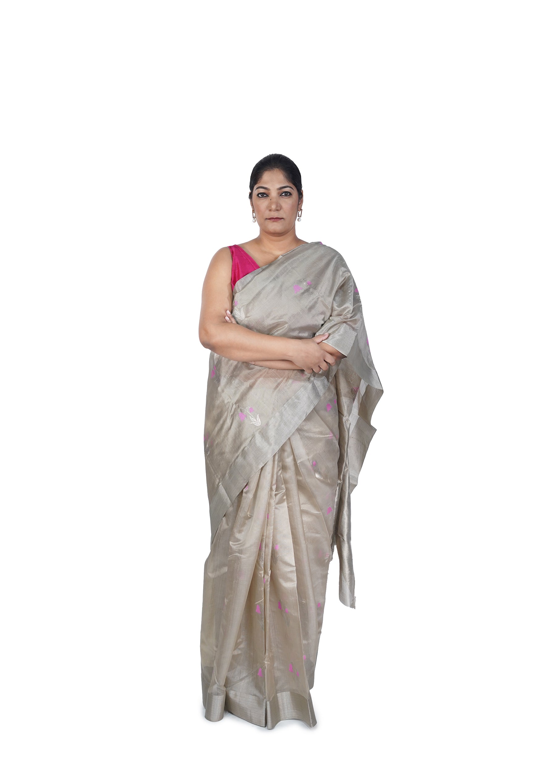 Soft Sand Chanderi Silk Saree